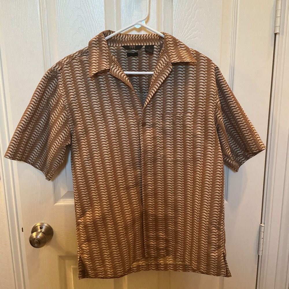 Brown Patterned Men's Shirt